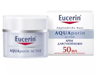 Купить eucerin aquaporin active (эуцерин) крем для лица для чувствительной и сухой кожи интенсивное увлажнение 50 мл в Ваде