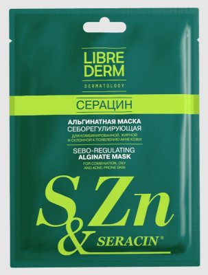 Купить librederm seracin (либридерм) маска альгинатная себорегулирующая для проблемной кожи, 30г в Ваде