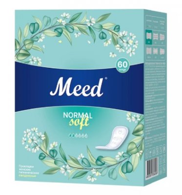 Купить meed normal soft (мид) прокладки ежедневные целлюлозные, 60 шт в Ваде