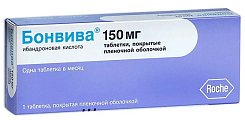 Купить бонвива, таблетки, покрытые пленочной оболочкой 150мг, 1шт в Ваде