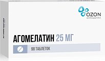 Купить агомелатин, таблетки, покрытые пленочной оболочкой 25мг, 98 шт в Ваде