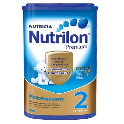 Купить нутрилон премиум 2 (nutrilon 2 premium) молочная смесь с 6 месяцев, 800г в Ваде
