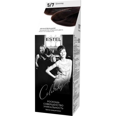 Купить estel (эстель) краска-уход для волос celebrity тон 5/7 шоколад в Ваде