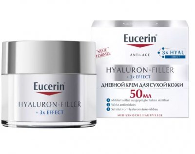 Купить eucerin hyaluron-filler (эуцерин) крем для лица для сухой и чувствительной кожи дневной 50 мл spf15 в Ваде