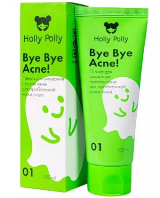Купить holly polly (холли полли) bye bye acne! пенка для умывания против акне и воспалений, 100мл в Ваде