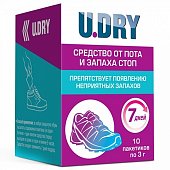 Купить u.dry дезодорант для ног пакетики 3г, 10 шт в Ваде