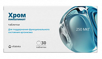 Купить хром пиколинат 250мкг витатека, таблетки 30шт бад в Ваде