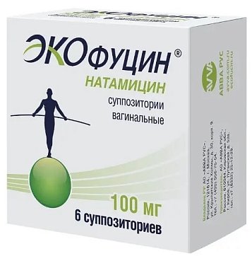 Экофуцин, суппозитории вагинальные 100мг, 6 шт