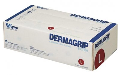 Купить перчатки dermagrip extra смотровые неопудрен размер l 25 пар в Ваде