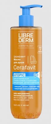 Купить librederm cerafavit (либридерм) масло липидовосстанавливающее для душа смягчающее с церамидами и пребиотиками, 400мл в Ваде