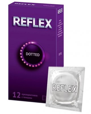 Купить рефлекс (reflex) презервативы с точками dotted, 12 шт в Ваде
