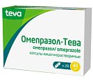 Купить омепразол-тева, капсулы кишечнорастворимые 40мг, 28 шт в Ваде