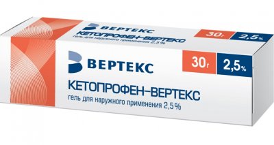Купить кетопрофен-вертекс, гель для наружного применения 2,5%, 30г в Ваде