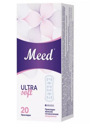 Купить meed ultra soft (мид) прокладки ежедневные ультратонкие, 20 шт в Ваде