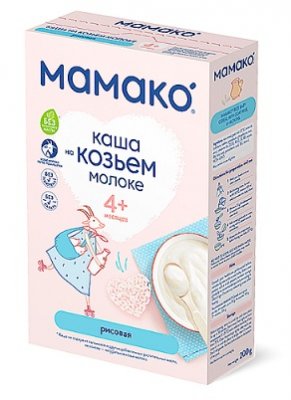 Купить мамако каша рисовая на козьем молоке с 4 месяцев, 200г в Ваде