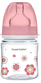 Купить canpol (канпол) бутылочка easystart newborn baby с широким горлышком антиколиковая с рождения, 120 мл, 35/216 розовый в Ваде