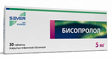 Купить бисопролол, таблетки, покрытые пленочной оболочкой 5мг, 30 шт в Ваде