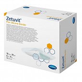 Купить silicone border plus zetuvit (цетувит) повязка суперабсорбент с контактным слоем из силикона самоклеящаяся 10см х10см, 10 шт в Ваде