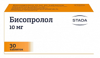Купить бисопролол, таблетки, покрытые пленочной оболочкой 10мг, 30 шт в Ваде