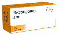 Купить бисопролол, таблетки, покрытые пленочной оболочкой 5мг, 30 шт в Ваде