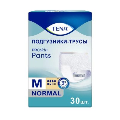 Купить tena proskin pants normal (тена) подгузники-трусы размер m, 30 шт в Ваде