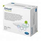 Купить silicone plus zetuvit (цетувит) повязка суперабсорбирующая с контактным слоем из силикона 12,5см х12,5см, 10 шт в Ваде