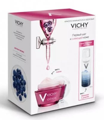 Купить виши идеалия (vichy idealia) набор: крем для нормальной и комбинированной кожи 50мл+термальная вода  в Ваде