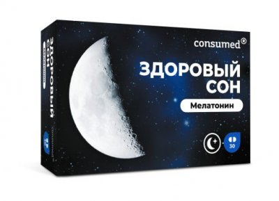Купить мелатонин здоровый сон консумед (consumed), капсулы 360мг, 30 шт бад в Ваде