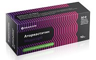 Купить аторвастатин-медисорб, таблетки, покрытые пленочной оболочкой 10мг, 30 шт в Ваде