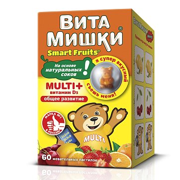 ВитаМишки Мульти+, пастилки жевательные, 60 шт БАД