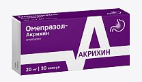 Купить омепразол-акрихин, капсулы кишечнорастворимые 20мг, 30 шт в Ваде