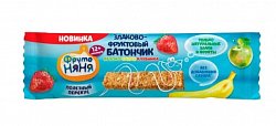 Фрутоняня, батончик злаково-фруктовый яблоко-банан-клубника, 20 г