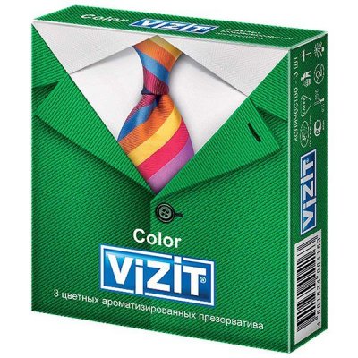 Купить презервативы визит color, цветные аромат. №3 (condomi, германия) в Ваде