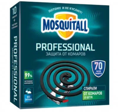 Купить mosquitall (москитолл) профессиональная защита спираль от комаров-эффект 10шт+подставка в Ваде