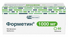 Купить форметин, таблетки 1000мг, 60 шт в Ваде