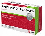 Купить бисопролол велфарм, таблетки покрытые пленочной оболочкой 5 мг, 60 шт в Ваде