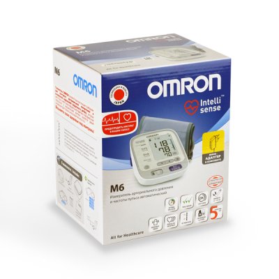 Купить тонометр автоматический omron (омрон) m6, с адаптером, манжета 22-42см (hem-7213-aru) в Ваде