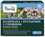 Купить dr vistong (д-р вистонг) комплекс валериана+пустырник с глицином, капсулы 30 шт бад в Ваде
