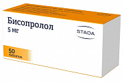 Купить бисопролол, таблетки, покрытые пленочной оболочкой 5мг, 50 шт в Ваде