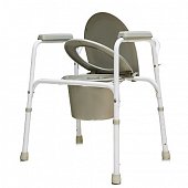 Купить кресло-туалет стальное со спинкой, регулируемое по высоте, amcb6803 в Ваде