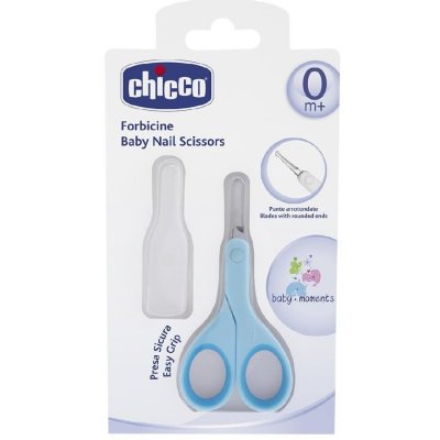 Купить chicco (чикко) ножницы детские с чехлом, голубые в Ваде