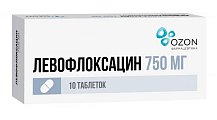 Купить левофлоксацин, таблетки, покрытые пленочной оболочкой 750мг, 10 шт в Ваде