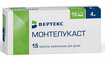 Купить монтелукаст, таблетки жевательные, для детей 4мг 15шт в Ваде