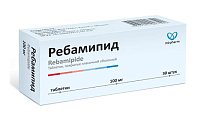 Купить ребамипид, таблетки покрытые пленочной оболочкой 100мг, 30 шт в Ваде