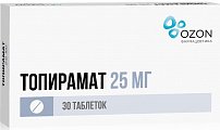 Купить топирамат, таблетки, покрытые пленочной оболочкой 25мг, 30 шт в Ваде