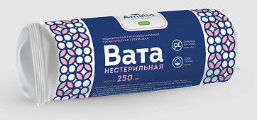 Вата гигиеническая нестерильная Амелия, 250г