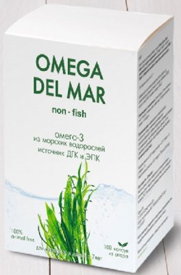 Купить омега дель мар (omega dei mar) омега-3 из водорослей, капсулы 300мг, 100 шт бад в Ваде