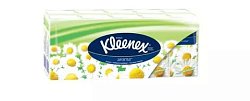 Купить kleenex (клинекс) платки носовые бумажные с ароматом ромашки 10х10 шт в Ваде