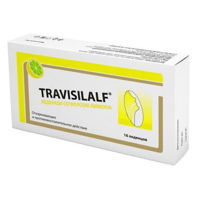 Купить travisilalf (трависилалф), леденцы со вкусом лимона 2,5г, 16 шт бад в Ваде
