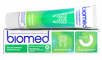 Biomed (Биомед) healthywhite зубная паста взрывная свежесть отбеливание и восстановление эмали свежий огурец и мята 65г